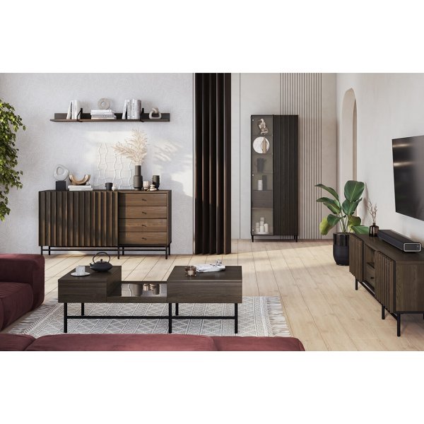 Piemonte skåp - Portland ask/svart Piemonte skåp - Portland ask/svart