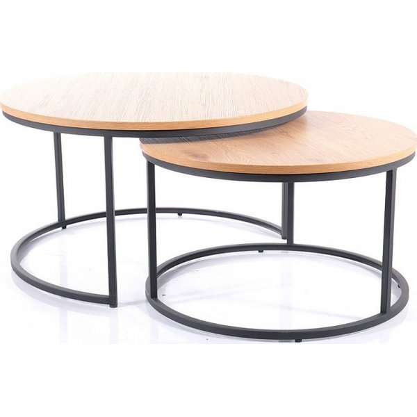 Set de table 80/60 cm - Chne/noir