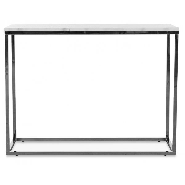 Accent konsolbord 100 x 35 cm - Vit marmor / Krom Accent konsolbord 100 x 35 cm - Vit marmor / Krom