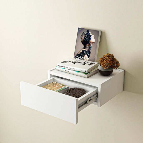 Luminia vägghängt sängbord - Vit Luminia vägghängt sängbord - Vit