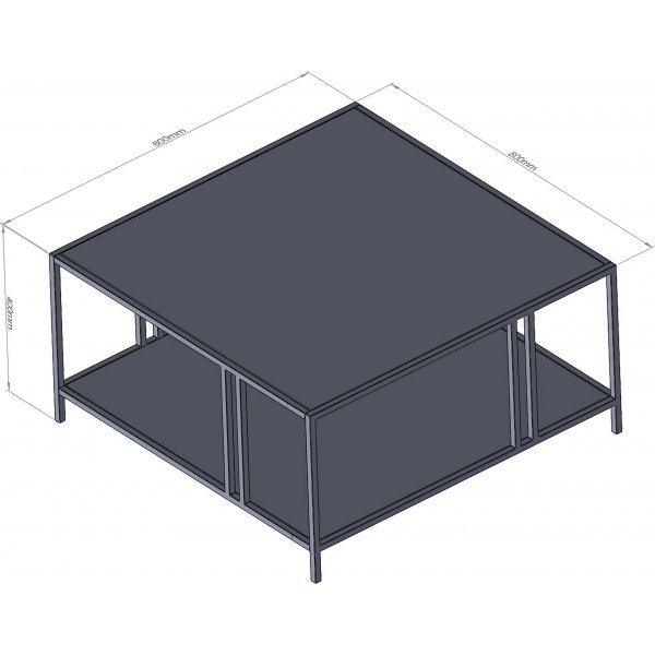 Urano salontafel 80 x 80 cm - Zwart Urano salontafel 80 x 80 cm - Zwart