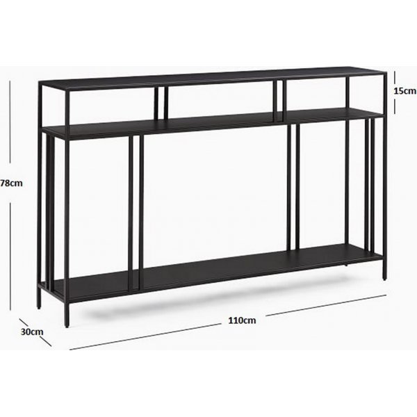 Vendela consoletafel 110 x 30 cm - Zwart