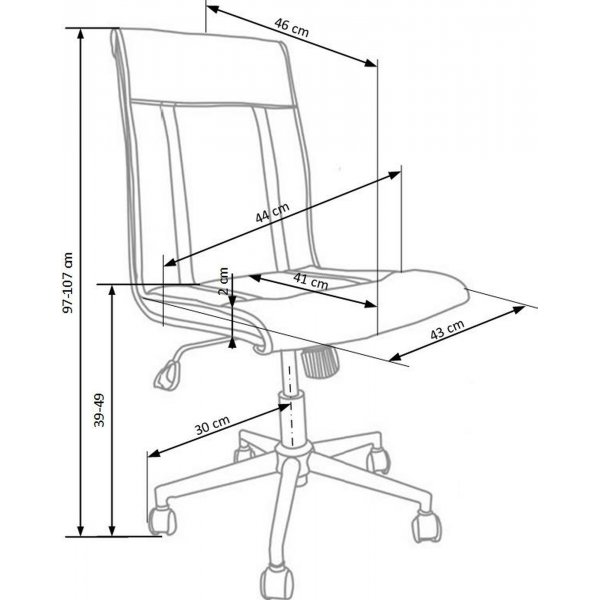 Chaise de bureau Blakely - Gris Chaise de bureau Blakely - Gris
