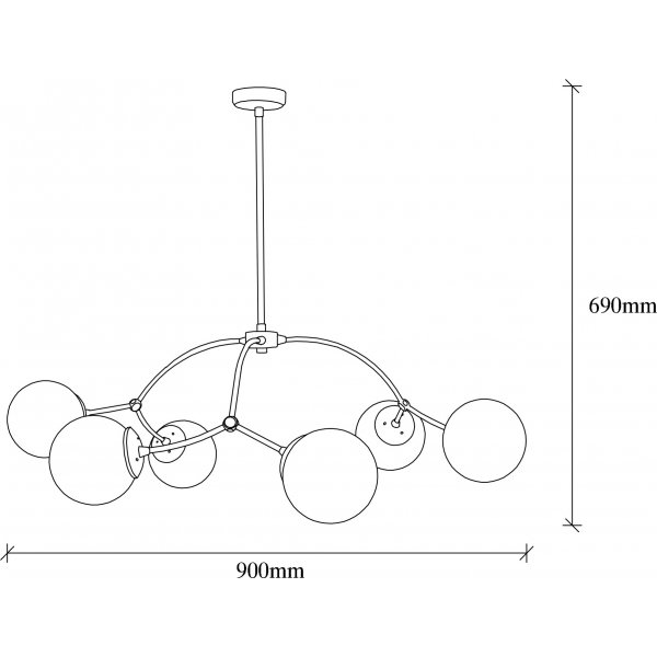 Plafonnier Chromozom 1021 - Blanc/noir Plafonnier Chromozom 1021 - Blanc/noir