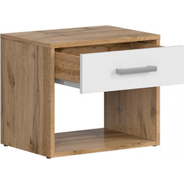 Matos nachtkastje - Eiken/wit