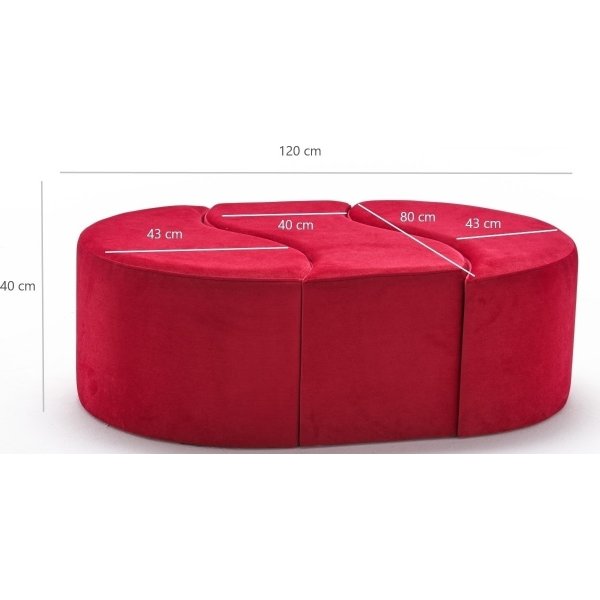 Pouf Alya - Rouge Pouf Alya - Rouge