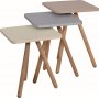 Triple satsbord 34 x 34 cm - Cappuccino/gr/cream