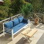 Kappis 3-sits utesoffa - Vit/bl