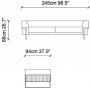 Magenta 3-sits soffa - Mrkbrun