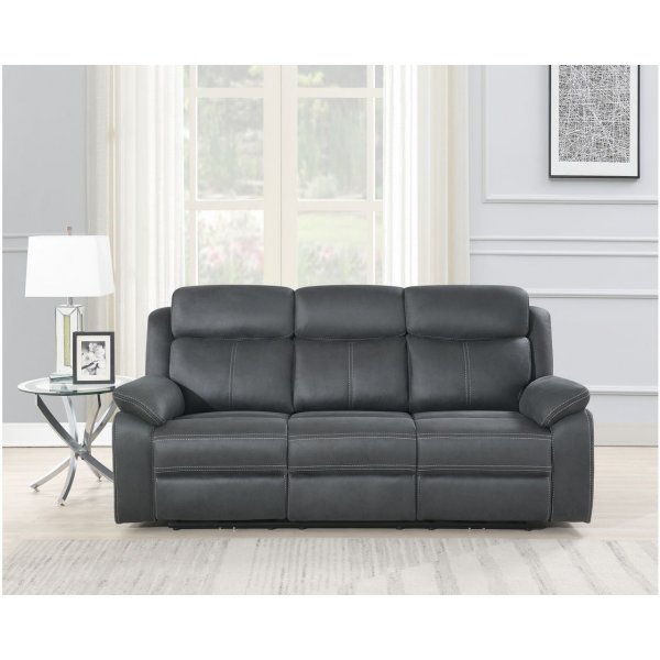 Canap inclinable Teddy 3 places lectrique - Gris