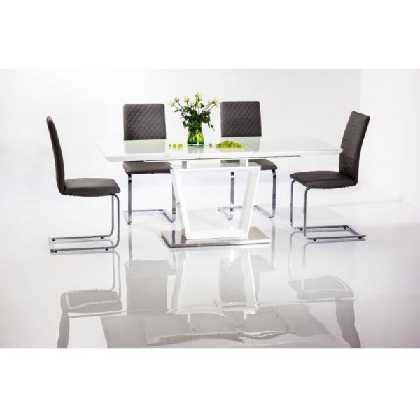 Meredith frlngningsbart Matbord 160-220 cm - Vit (Hgglans)