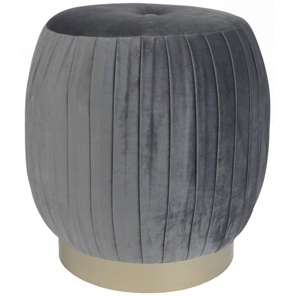 Wrinkle sittpuff - Gr Sammet / Mssing