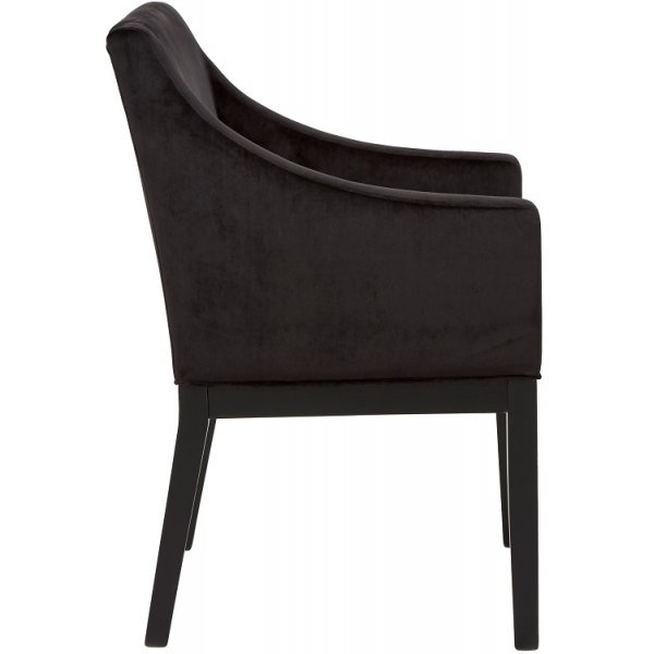 Shetland karmstol - Svart sammet