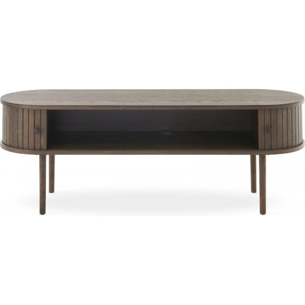 Slide TV-bänk - Brunlackad ek Slide TV-bänk - Brunlackad ek