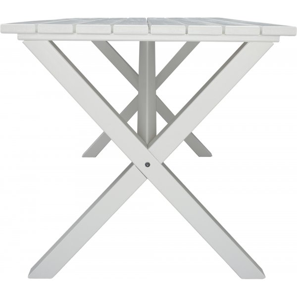 Table de groupe d'extrieur Scottsdale 150 cm avec 2 bancs - Blanc