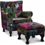 Lddekpinge fauteuil met voetenbank - Patch