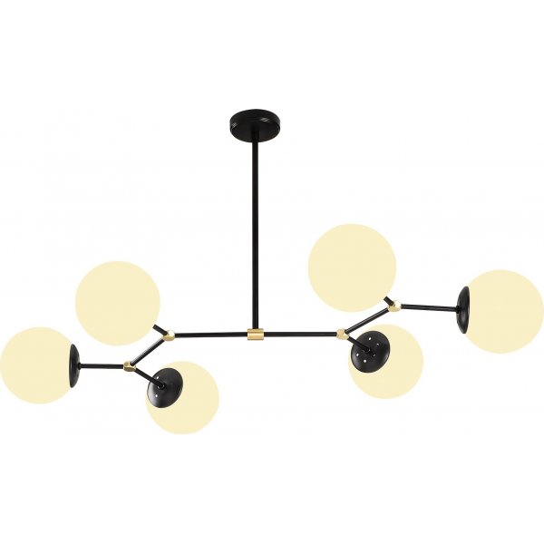 Damar plafondlamp 6321 - Zwart/wit