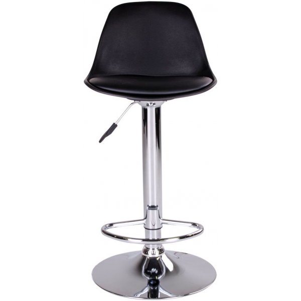 Tabouret de bar Trondheim - Noir/chrome + Nettoyage textile pour meubles