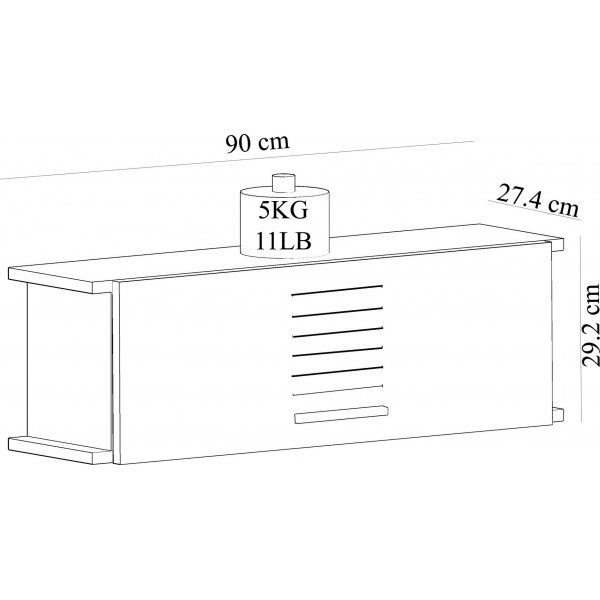 Rada väggskåp - Vit/valnöt Rada väggskåp - Vit/valnöt