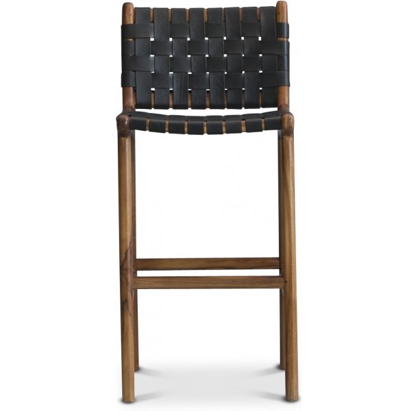 Porto barstol - Svart / Teak