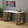Honey skrivbord 140x60 cm - Vit/mrk ek