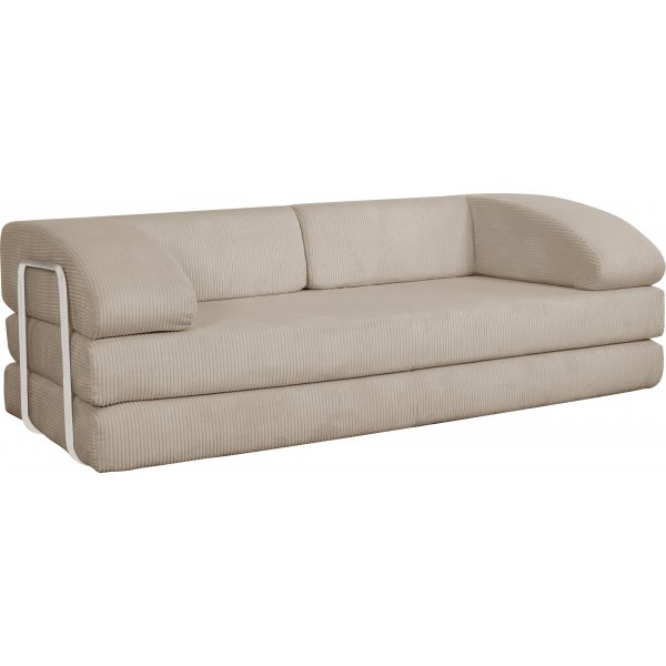 Lincoln 3-sits bddsoffa i beige manchester