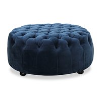 Chesterfield Cambridge sittpuff - Blå sammet Chesterfield Cambridge sittpuff - Blå sammet