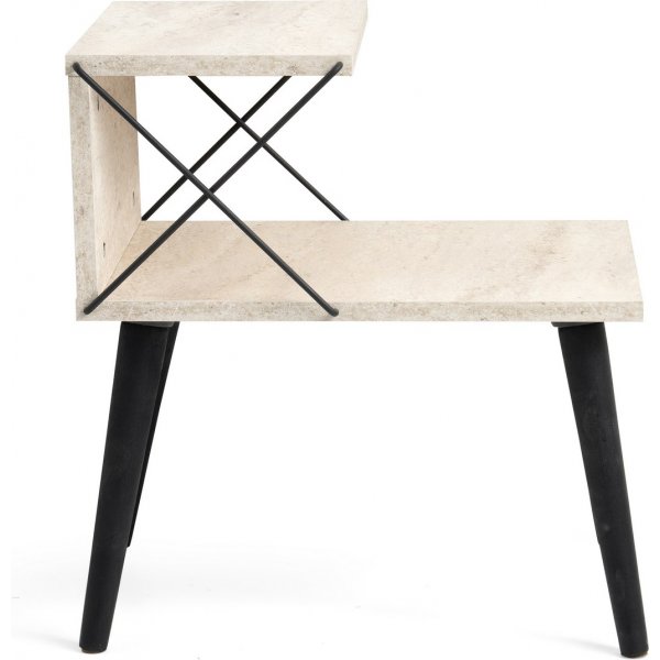 Cross sngbord - Travertin/svart