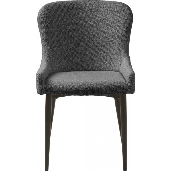 Chaise de salle à manger Boss en tissu bouclé gris foncé Chaise de salle à manger Boss en tissu bouclé gris foncé