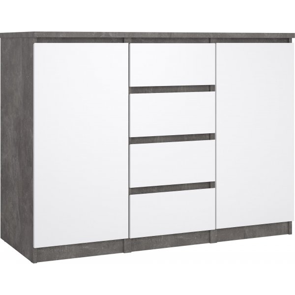 Naia dressoir - Beton/wit