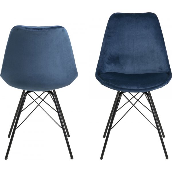 Eris eetkamerstoel - Marineblauw/zwart