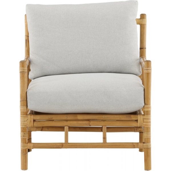 Fauteuil cann - Gris clair/Naturel