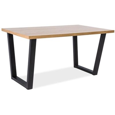Rayna matbord 180 cm - Massiv ek/svart