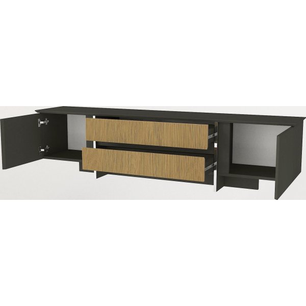 Poem TV-bnk - Antracit/valnt