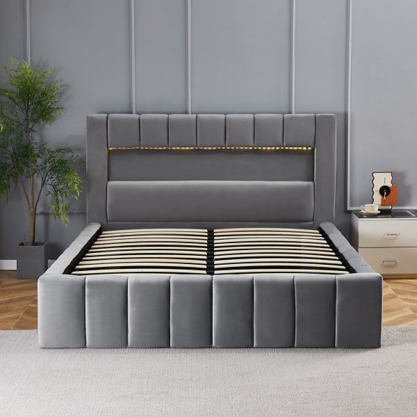 Sngram med led-belysning 180x200 cm