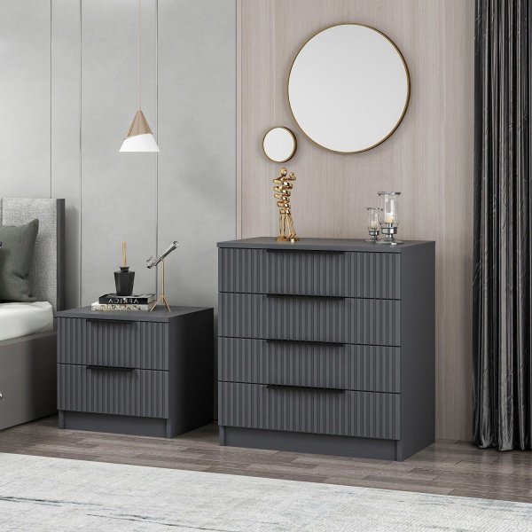 Cikani ladekast 72 x 42 cm - Antraciet Cikani ladekast 72 x 42 cm - Antraciet