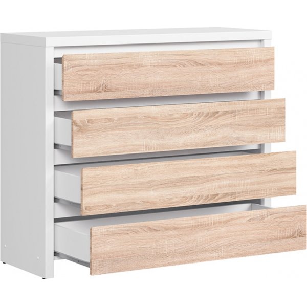 Kaspische ladekast 105 x 92 cm - Wit/sonoma eiken Kaspische ladekast 105 x 92 cm - Wit/sonoma eiken