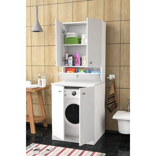 Palmira tvättmaskinskåp - Vit Palmira tvättmaskinskåp - Vit