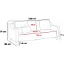 Doga 3-sits bddsoffa - Cream