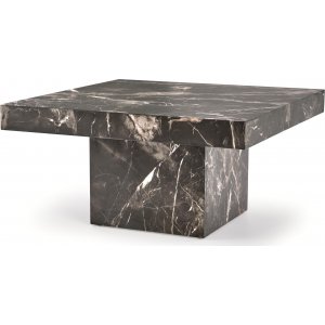 Table basse monolithique 80 x 80 cm - Marbre noir