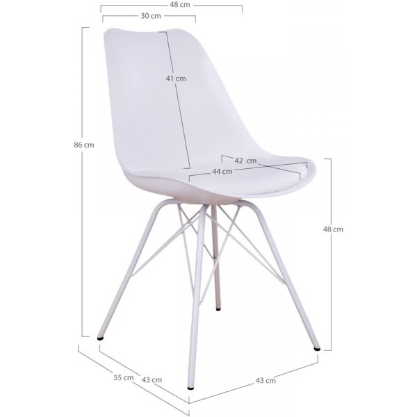 Oslo Matstol - Vit Oslo Matstol - Vit