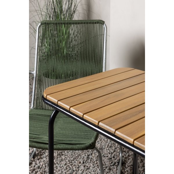 Holmbeck utematgrupp med 2 st Bois stolar - Grön/Natur Holmbeck utematgrupp med 2 st Bois stolar - Grön/Natur