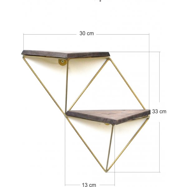 Walter wandplank 75 - Walnoot/goud