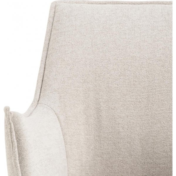 Bonita karmstol - Beige chenille/matt svart Bonita karmstol - Beige chenille/matt svart