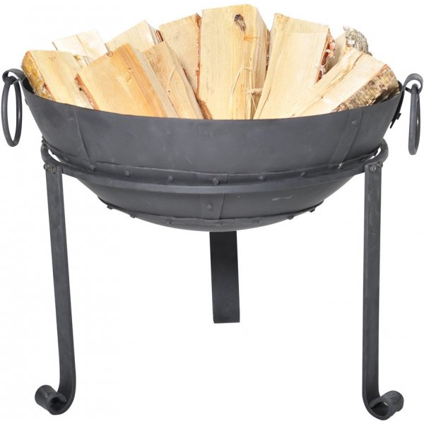 Ask eldfat med stativ - Svart Ask eldfat med stativ - Svart