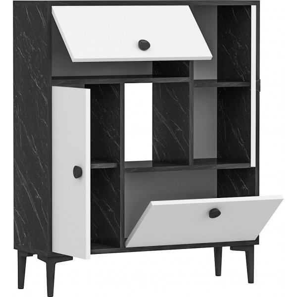 Sindy skåp - Svart/vit Sindy skåp - Svart/vit