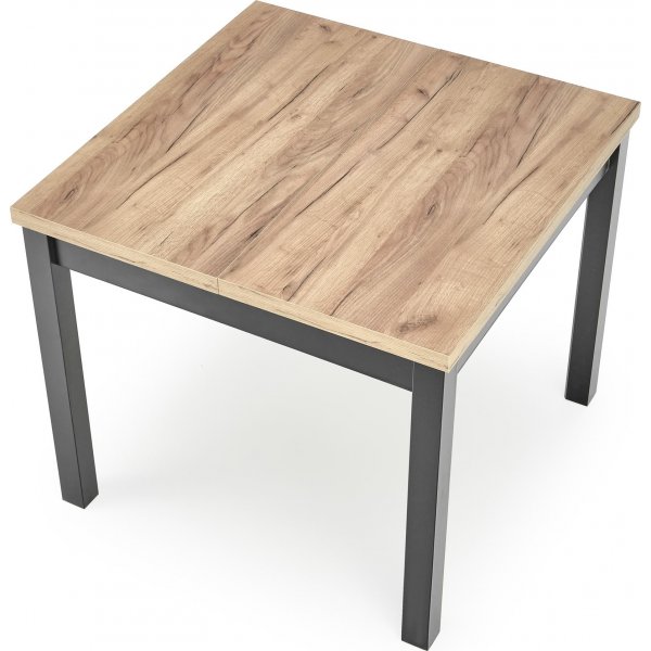 Table à manger Callahan 90-125 x 90 cm - Chêne artisanal/noir Table à manger Callahan 90-125 x 90 cm - Chêne artisanal/noir