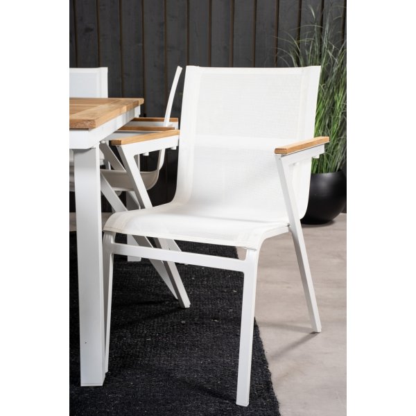 Panama utematgrupp med 6 st Mexico stolar - Natur/Vit