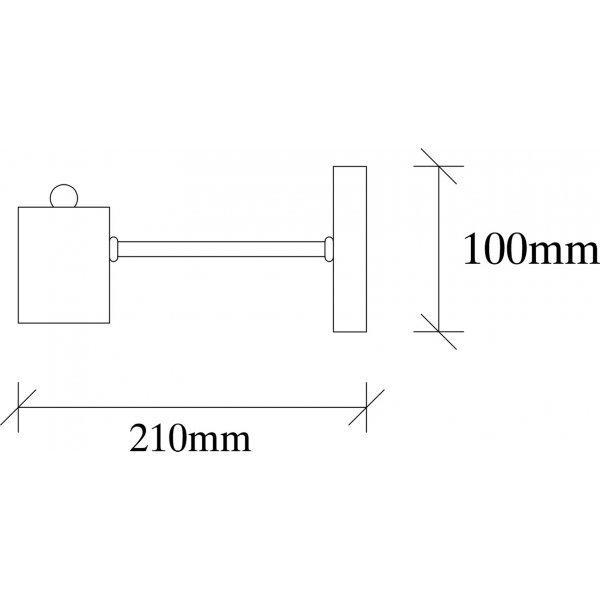 Hexa wandlamp 6951 - Zwart