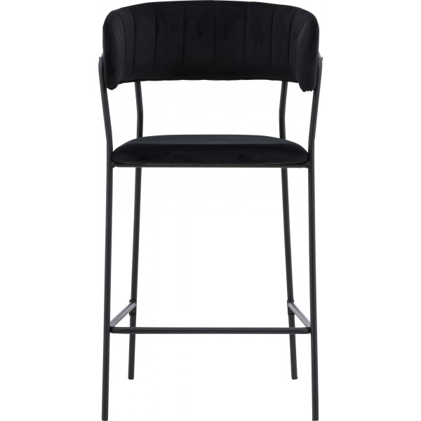 Tabouret de bar Lui - Velours noir Tabouret de bar Lui - Velours noir
